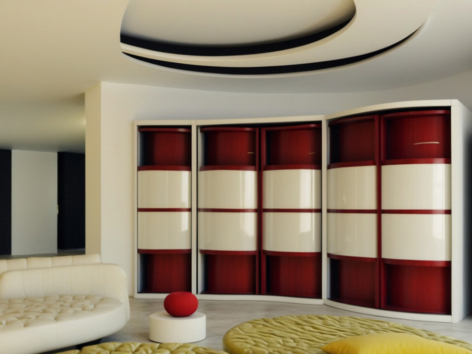 Вогнутый радиусный шкаф «Парус»